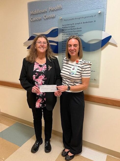 Donation check presentation to Middlesex Health Cancer Center